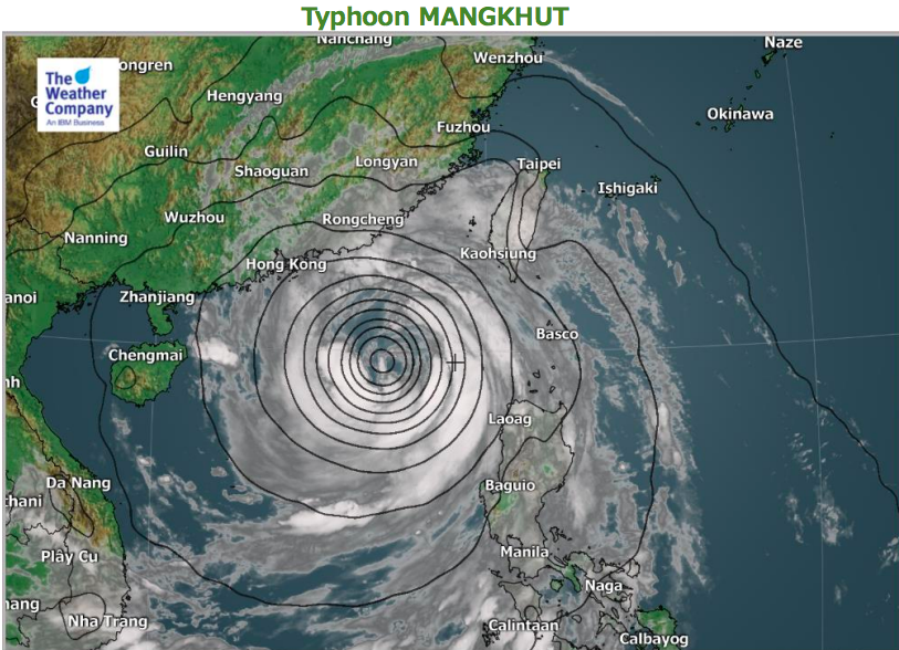 Typhoon Mangkhut now aiming for southern China, Hong Kong (+Maps